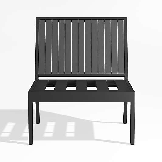 Alfresco Black Metal Outdoor Armless Chair Frame