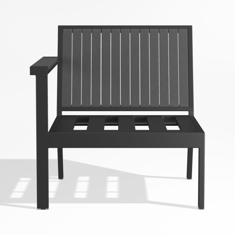 Alfresco Black Metal Left-Arm Outdoor Chair Frame