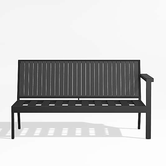 Alfresco 54" Black Metal Right-Arm Outdoor Sofa Frame