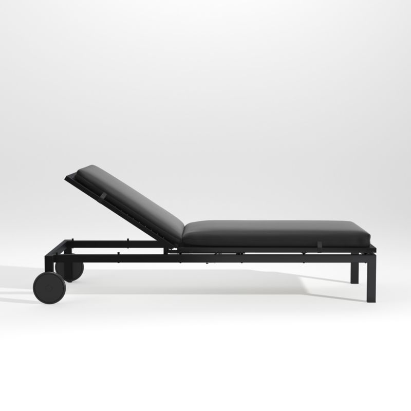 Alfresco Black Outdoor Chaise Lounge with Charcoal Sunbrella ® Cushion - image 2 of 5