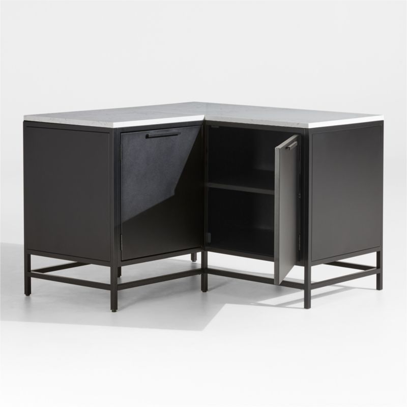 Alfresco Black Corner Outdoor Kitchen Cabinet Set - image 9 of 11