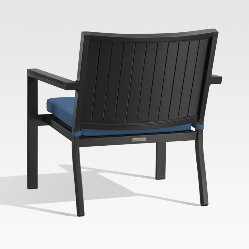 Alfresco Black Outdoor Lounge Chair with Sapphire Sunbrella ® Cushion - image 3 of 5