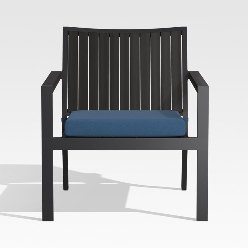 Alfresco Black Outdoor Lounge Chair with Sapphire Sunbrella ® Cushion - image 0 of 5