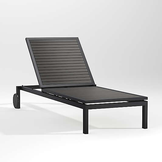 Alfresco Black Outdoor Chaise Lounge