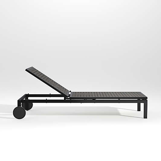 Alfresco Black Outdoor Chaise Lounge