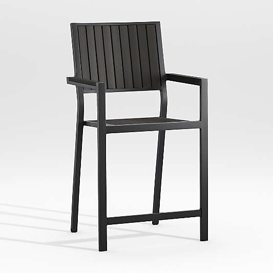 Alfresco 24" Black Outdoor Counter Stool