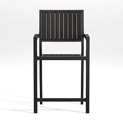 Alfresco 24" Black Outdoor Counter Stool