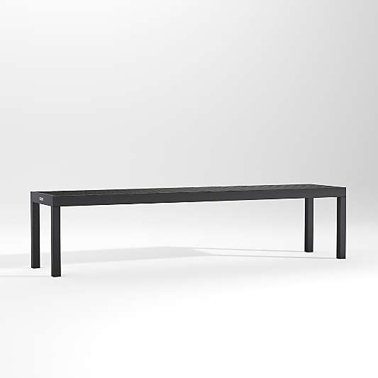 Alfresco 74" Black Outdoor Dining Bench