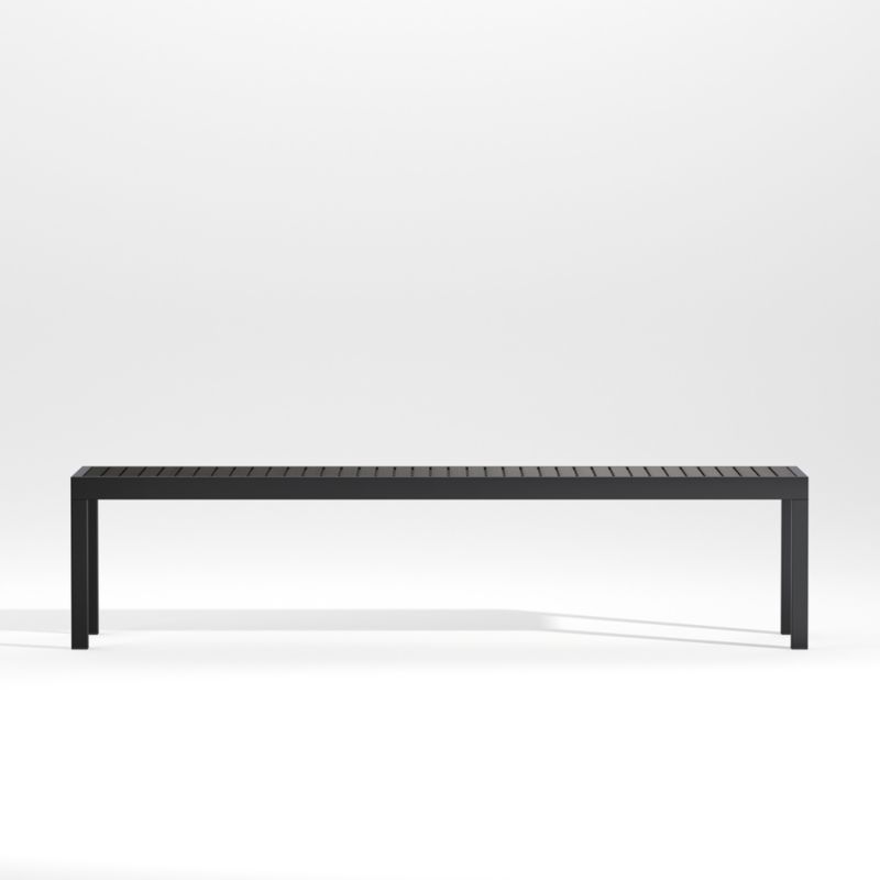 Viewing product image Alfresco Black Outdoor Dining Bench - image 1 of 4