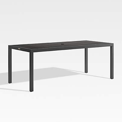 Alfresco 78" Black Rectangular Outdoor Dining Table