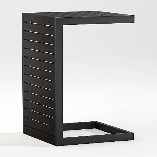 Alfresco Black Metal 26" Outdoor Side Table
