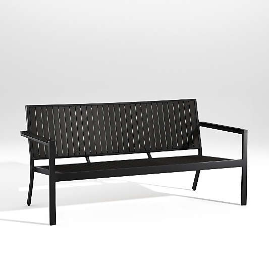 Alfresco 62" Black Outdoor Sofa