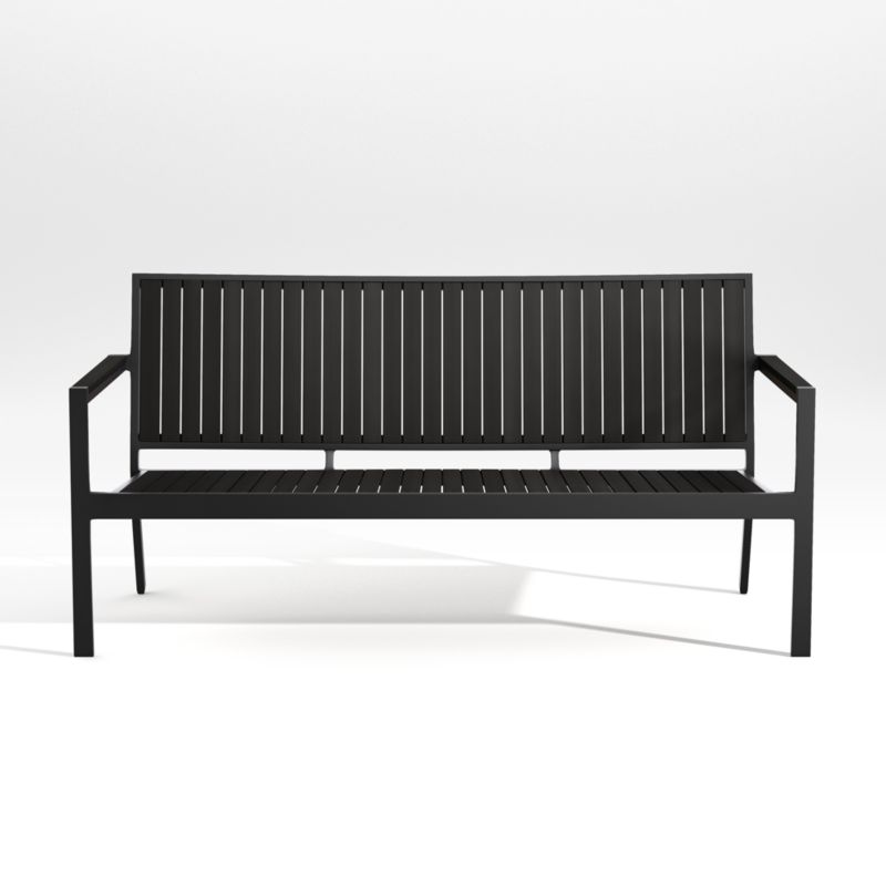 Viewing product image Alfresco 62" Black Outdoor Sofa - image 1 of 5