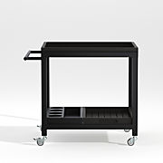 Alfresco Black Outdoor Storage Cart with Casters