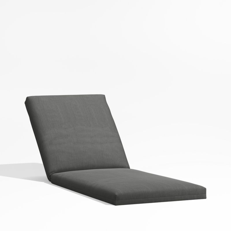 Viewing product image Alfresco Charcoal Grey Sunbrella ® Outdoor Chaise Lounge Cushion - image 1 of 1