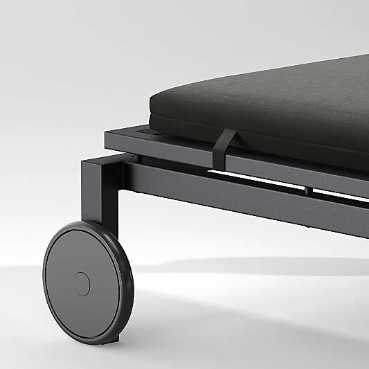 Alfresco Replacement Charcoal Grey Sunbrella ® Outdoor Chaise Lounge Cushion