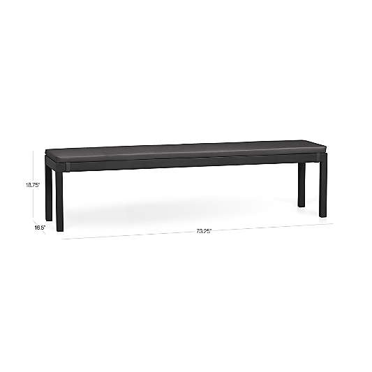 Alfresco Black Outdoor Dining Bench