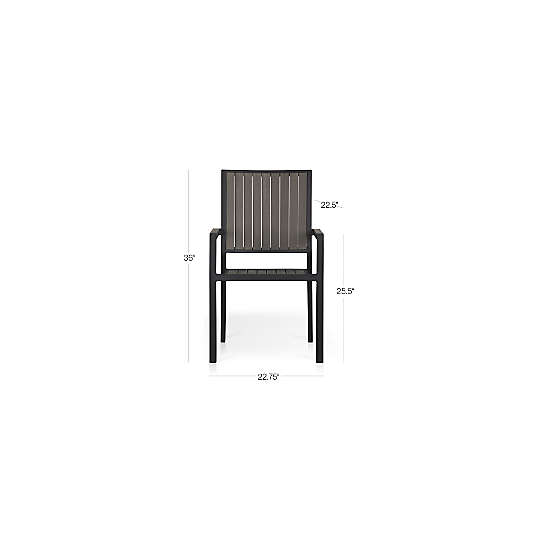 Alfresco Grey Outdoor Dining Arm Chair