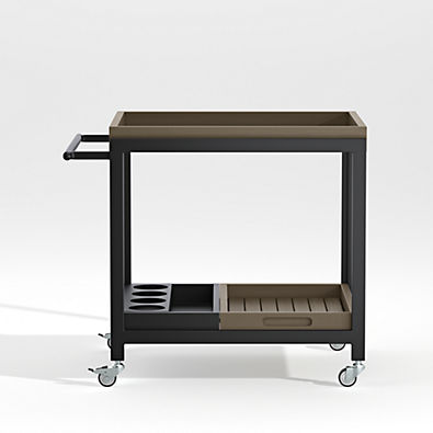 View Alfresco Grey Outdoor Bar Cart with Casters details