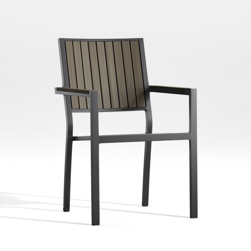 Alfresco Grey Outdoor Dining Arm Chair - image 8 of 11