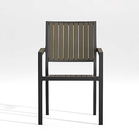 Alfresco Grey Outdoor Dining Arm Chair