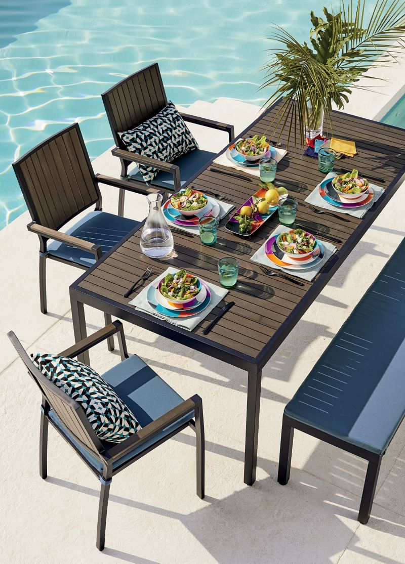 Alfresco Grey Outdoor Dining Arm Chair - image 2 of 11