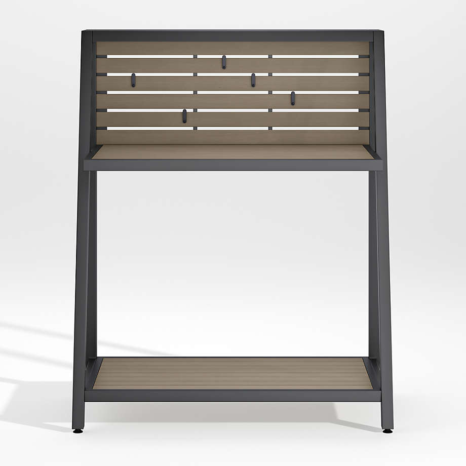 Alfresco II Grey Outdoor Work Station + Reviews Crate & Barrel
