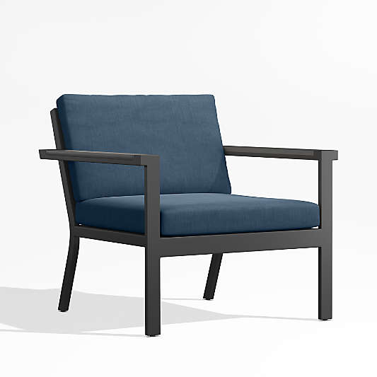 Alfresco Replacement Petite Cast Harbor Blue Sunbrella ® Outdoor Lounge Chair Cushion