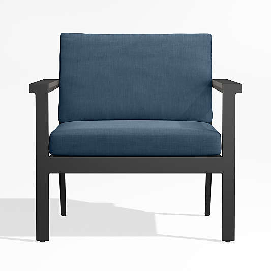 Alfresco Petite Cast Harbor Blue Sunbrella ® Outdoor Lounge Chair Cushion