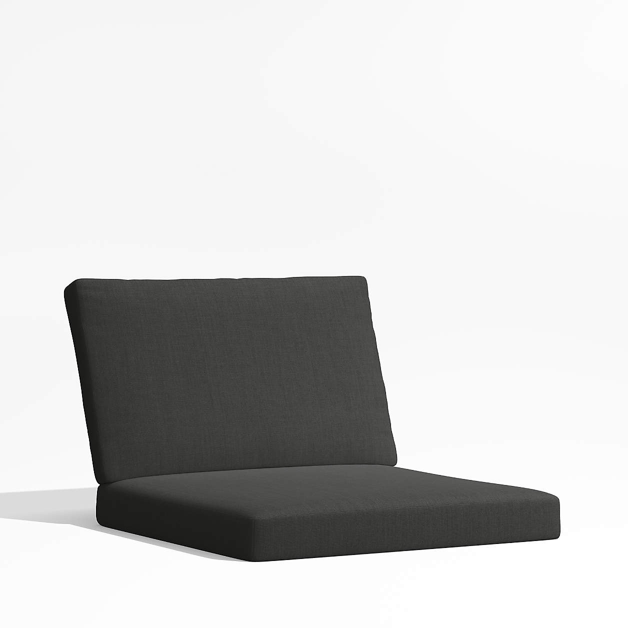 Alfresco Black Metal Petite Outdoor Lounge Chair with Charcoal Grey