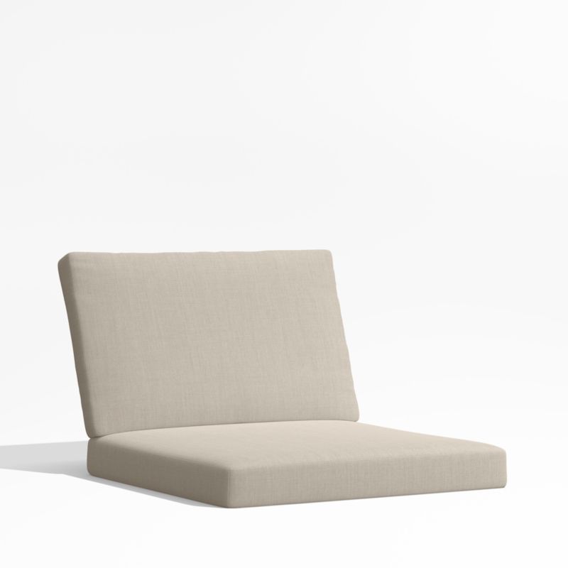 Viewing product image Alfresco Petite Flax Beige Sunbrella ® Outdoor Lounge/Armless Chair Cushion - image 1 of 2