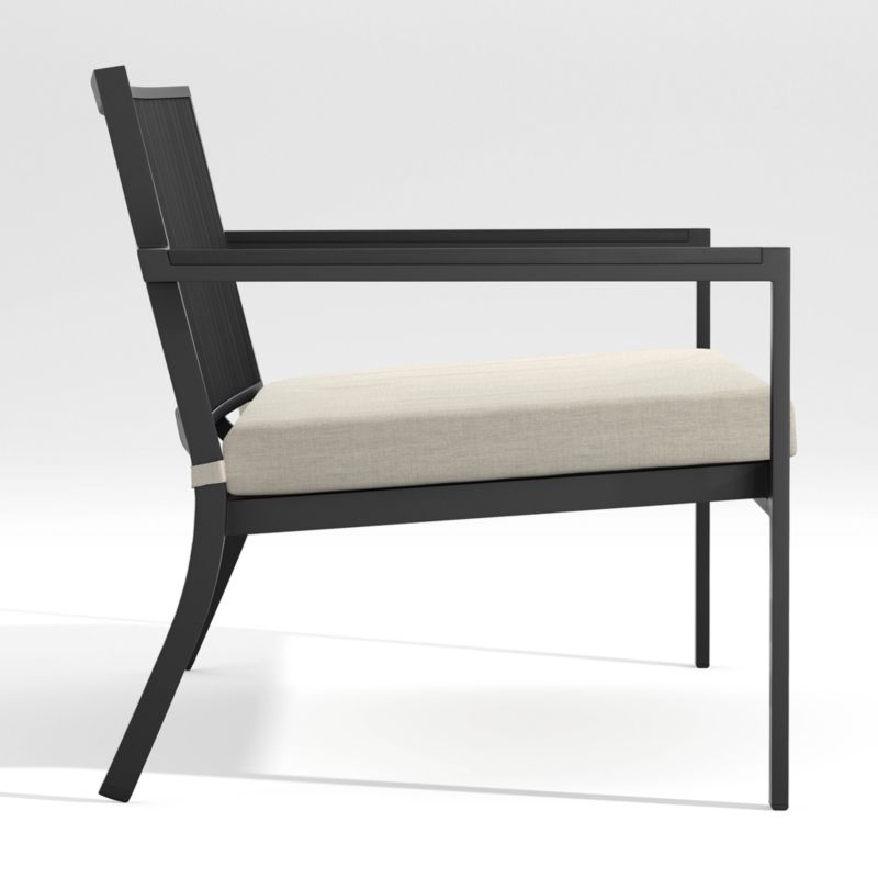 Alfresco Black Outdoor Sofa with Ash Brown Sunbrella ® Cushion - image 3 of 7