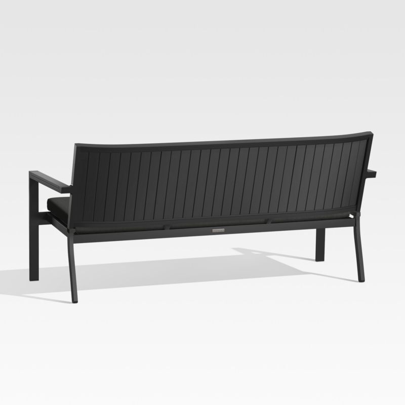 Alfresco Black Outdoor Sofa with Charcoal Grey Sunbrella ® Cushion - image 4 of 7