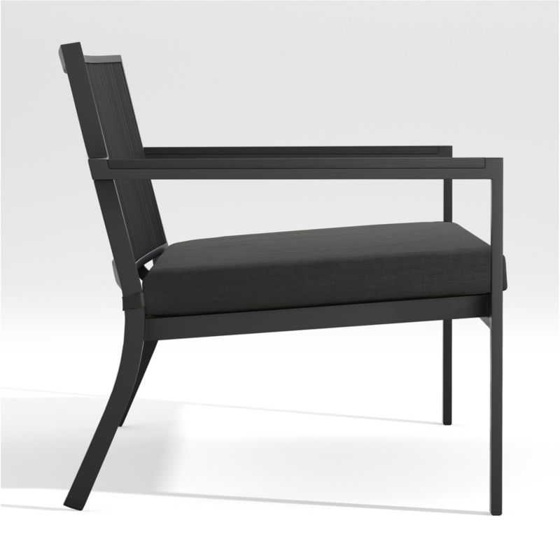 Alfresco Black Outdoor Sofa with Charcoal Grey Sunbrella ® Cushion - image 3 of 7