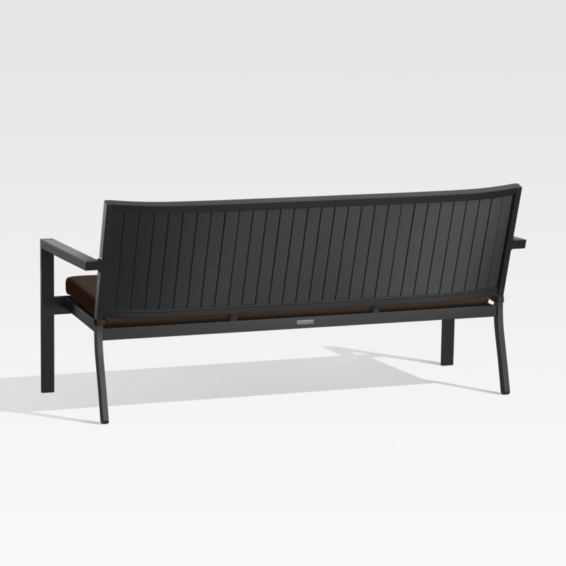 Alfresco Black Outdoor Sofa with Java Brown Sunbrella ® Cushion - image 4 of 7