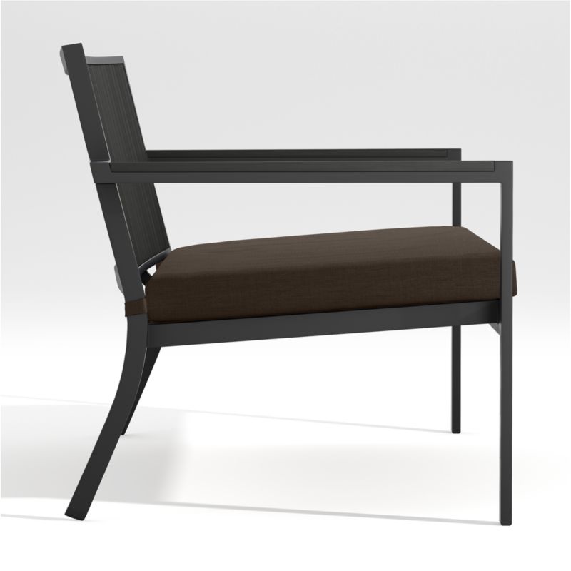 Alfresco Black Outdoor Sofa with Java Brown Sunbrella ® Cushion - image 3 of 7