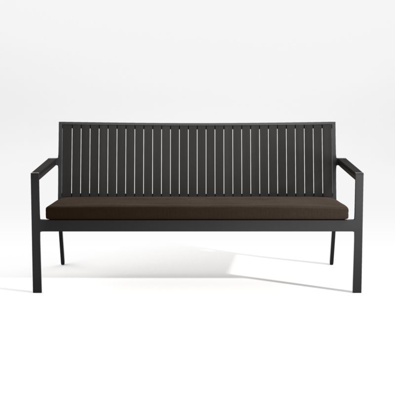 Alfresco Black Outdoor Sofa with Java Brown Sunbrella ® Cushion - image 0 of 7