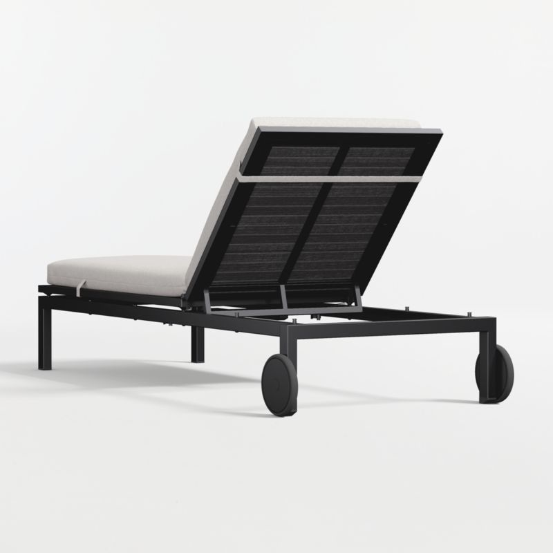 Alfresco Black Metal Outdoor Sun Lounger with Canvas Canvas Sunbrella ® Cushion - image 6 of 8