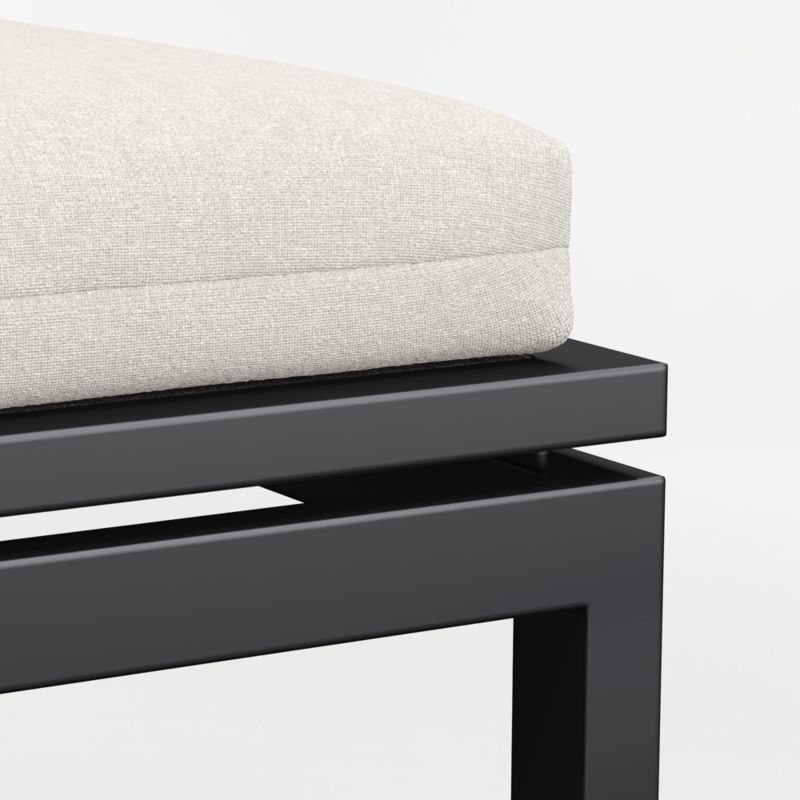 Alfresco Black Metal Outdoor Sun Lounger with Canvas Natural Sunbrella ® Cushion - image 7 of 8