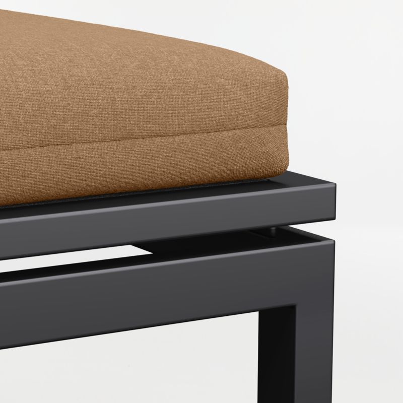 Alfresco Black Metal Outdoor Sun Lounger with Cast Teak Sunbrella ® Cushion - image 7 of 8