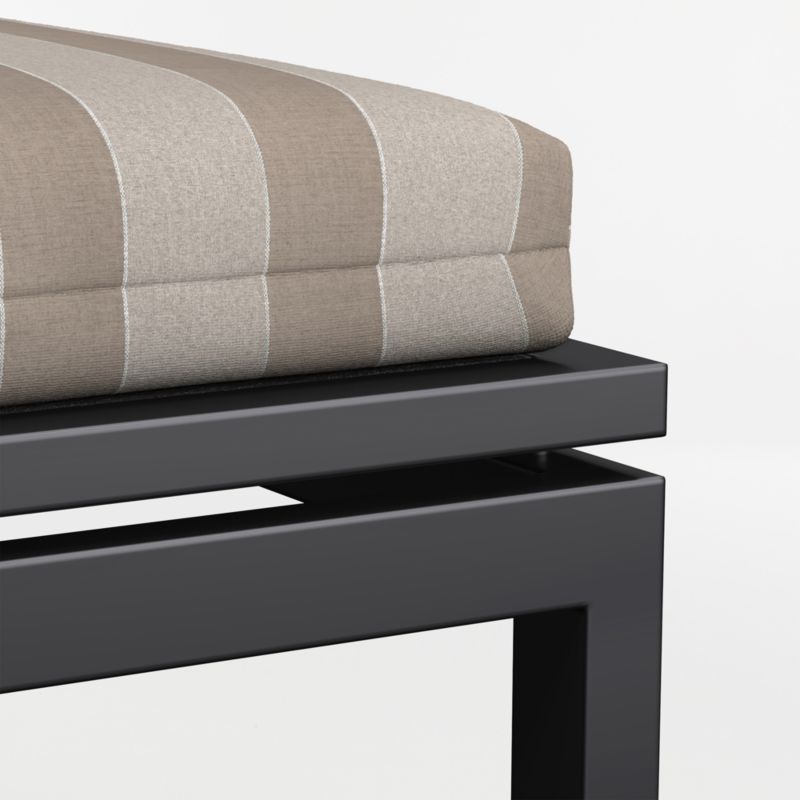 Alfresco Black Metal Outdoor Sun Lounger with Range Dune Stripe Sunbrella ® Cushion - image 8 of 9