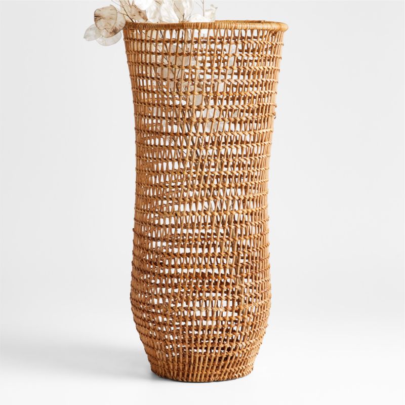 Algarve Large Light Brown Woven Vase 22" - image 0 of 8