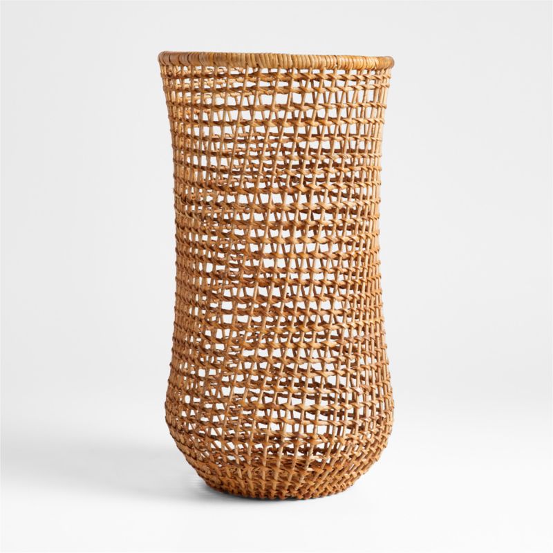 Algarve Medium Light Brown Woven Vase 16" - image 4 of 8