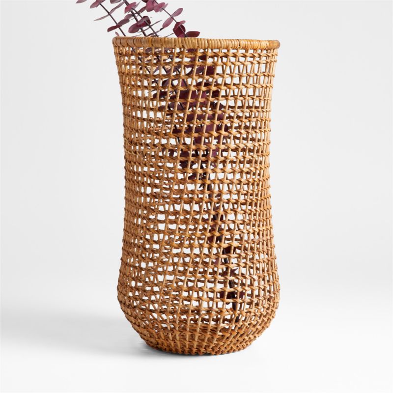 Algarve Medium Light Brown Woven Vase 16" - image 0 of 8