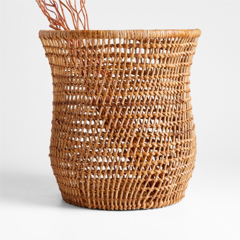 Algarve Small Light Brown Woven Vase 12" - image 0 of 6