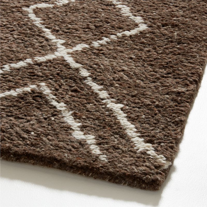 Algiers Wool Hand-Knotted Brown Area Rug 10'x14' - image 3 of 4