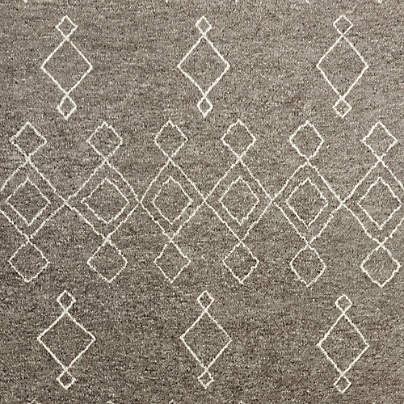 Algiers Wool Hand-Knotted Grey Area Rug 9'x12'