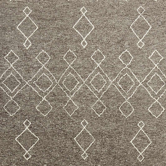 Algiers Wool Hand-Knotted Grey Area Rug 6'x9'