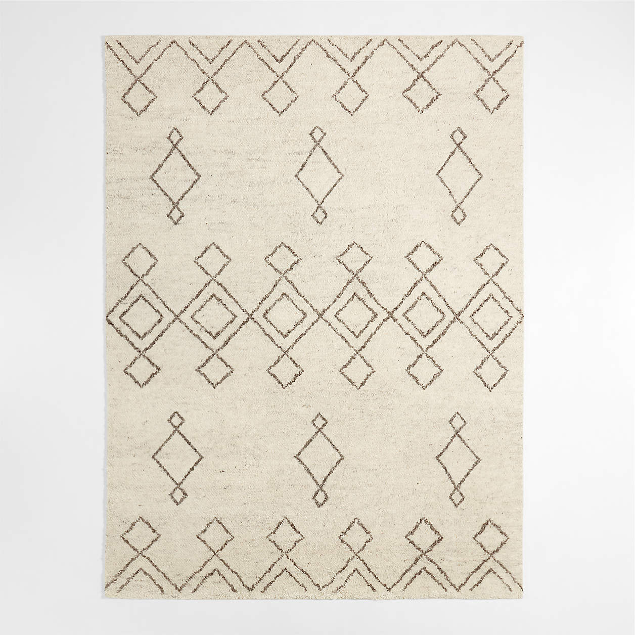 Algiers Wool HandKnotted Ivory Area Rug 6'x9' Crate & Barrel