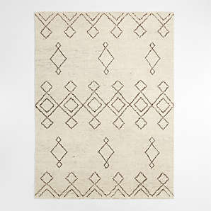 Essential Wool Chic Moroccan Hand Knotted Grey/White Rug